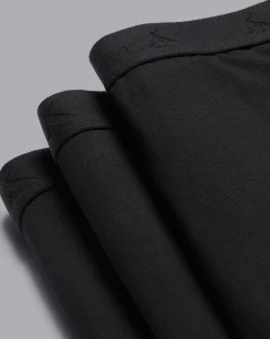Underwear<Charles Tyrwhitt 3 Pack Cotton Stretch Jersey Trunks - Black