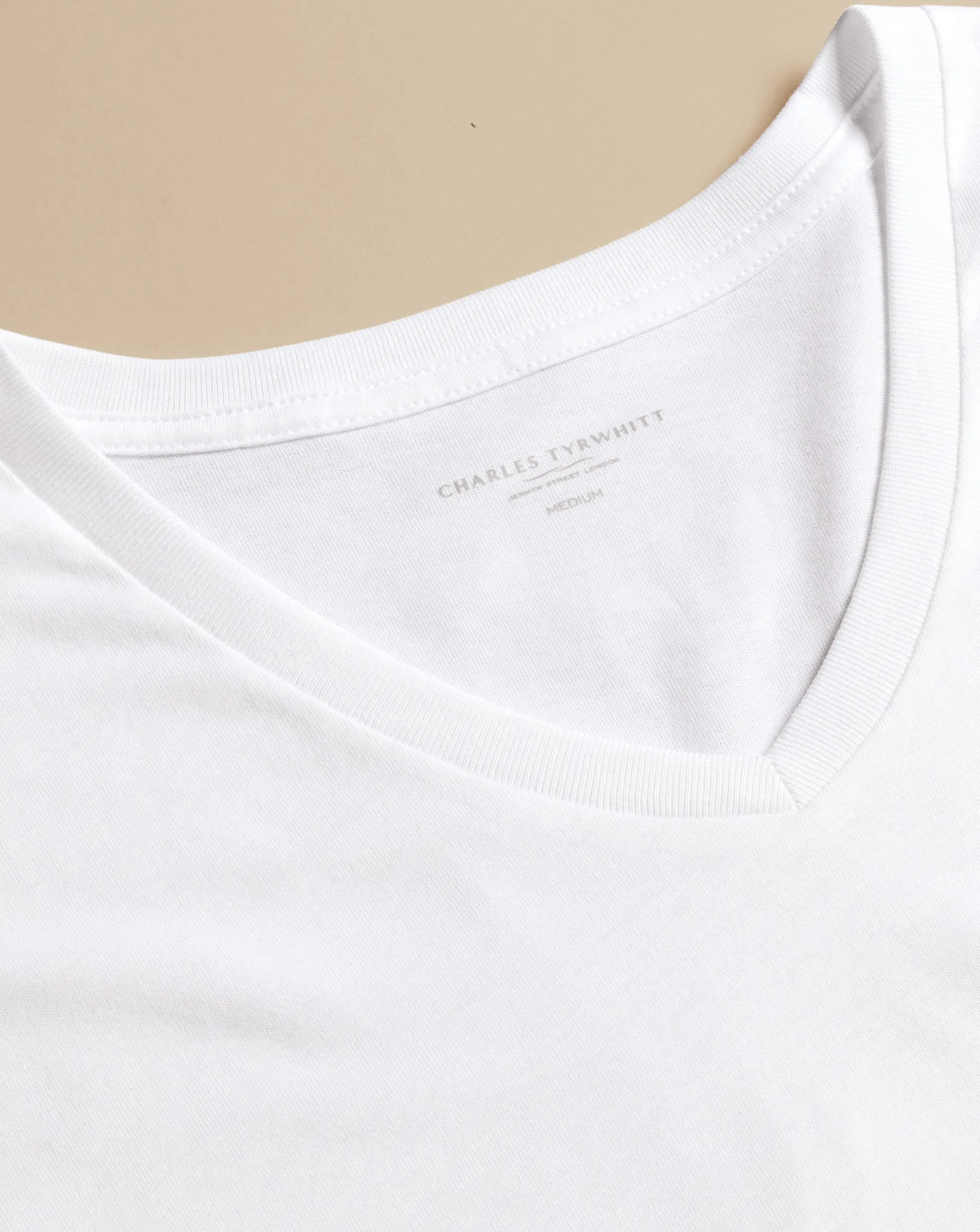 Nightwear & Pajamas|t-shirts<Charles Tyrwhitt 2 Pack V-Neck Cotton T-Shirt - White