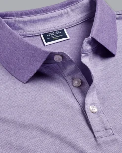 Shirt Sale|Polos<Charles Tyrwhitt Birdseye Pique Polo - Mauve Purple