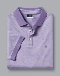 Shirt Sale|Polos<Charles Tyrwhitt Birdseye Pique Polo - Mauve Purple