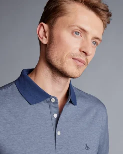 Polos|Shirt Sale<Charles Tyrwhitt Birdseye Pique Polo - Blue Royal