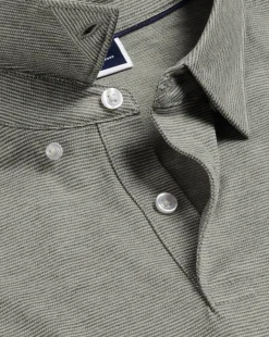 Shirt Sale|Polos<Charles Tyrwhitt Birdseye Stripe Jacquard Polo - Light Grey