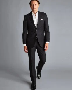 Suit Jackets|Blazers<Charles Tyrwhitt Birdseye Travel Suit Jacket - Grey Charcoal