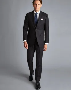Suit Jackets|Blazers<Charles Tyrwhitt Birdseye Travel Suit Jacket - Grey Charcoal