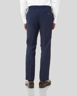 Suit Pants|Pants & Shorts<Charles Tyrwhitt Birdseye Travel Suit Pants - Ink Blue