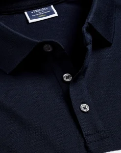 Shirt Sale|Polos<Charles Tyrwhitt Breton Stripe Tyrwhitt Pique Polo - Navy & White Navy and White
