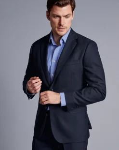 Suit Jackets|Blazers<Charles Tyrwhitt British Luxury Check Suit Jacket - Navy