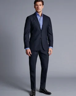 Suit Jackets|Blazers<Charles Tyrwhitt British Luxury Check Suit Jacket - Navy