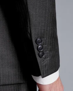 Suit Jackets|Blazers<Charles Tyrwhitt British Luxury Stripe Suit Jacket - Gray Charcoal