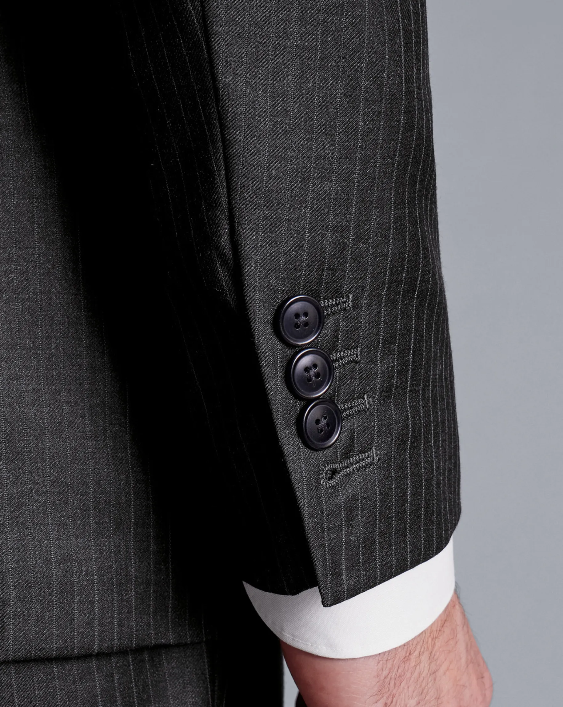 Suit Jackets|Blazers<Charles Tyrwhitt British Luxury Stripe Suit Jacket - Gray Charcoal