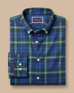 Shirt Sale|Casual Shirts<Charles Tyrwhitt Brushed Flannel Multi Check Shirt - Green Green Multicoloured