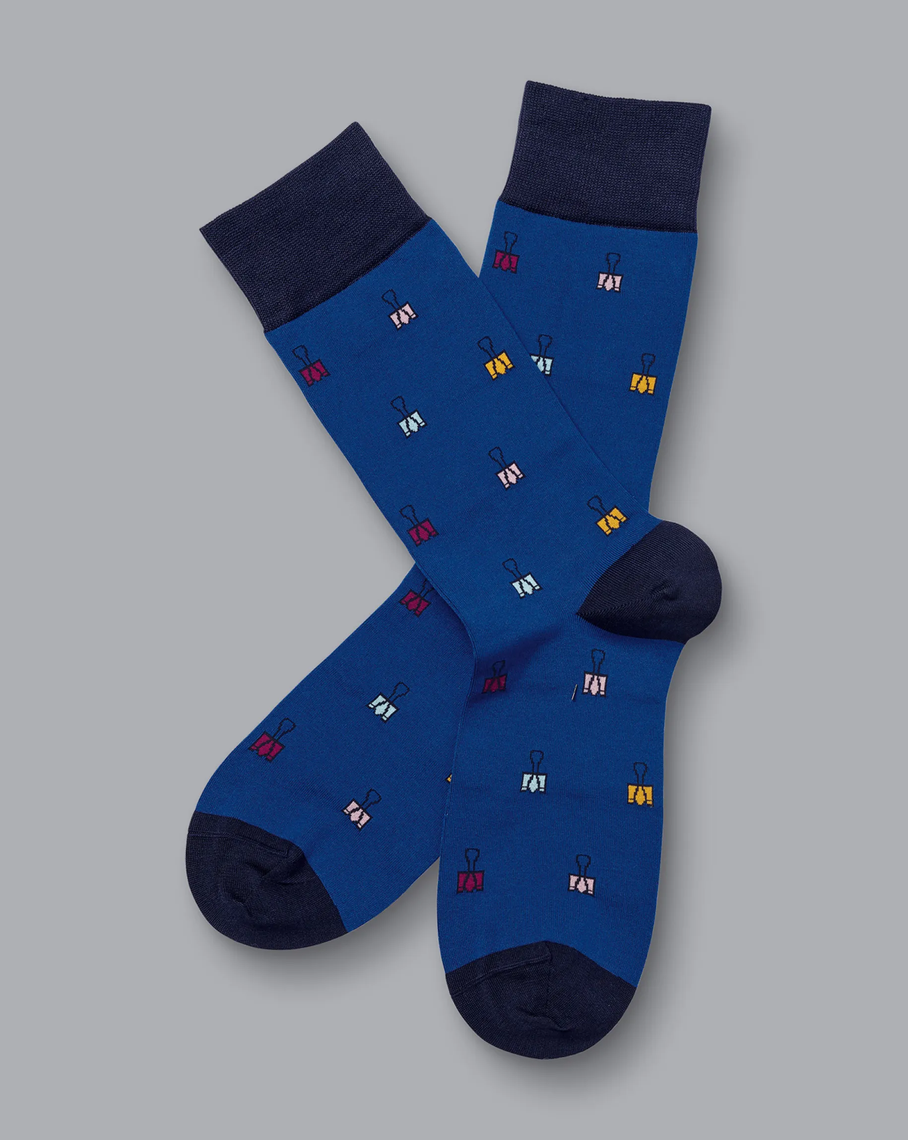 Accessories<Charles Tyrwhitt Bulldog Clip Motif Socks - Cobalt Blue