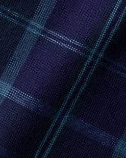 Casual Shirts|Check Shirts<Charles Tyrwhitt Button-Down Collar Brushed Washed Oxford Check Shirt - Heather Blue