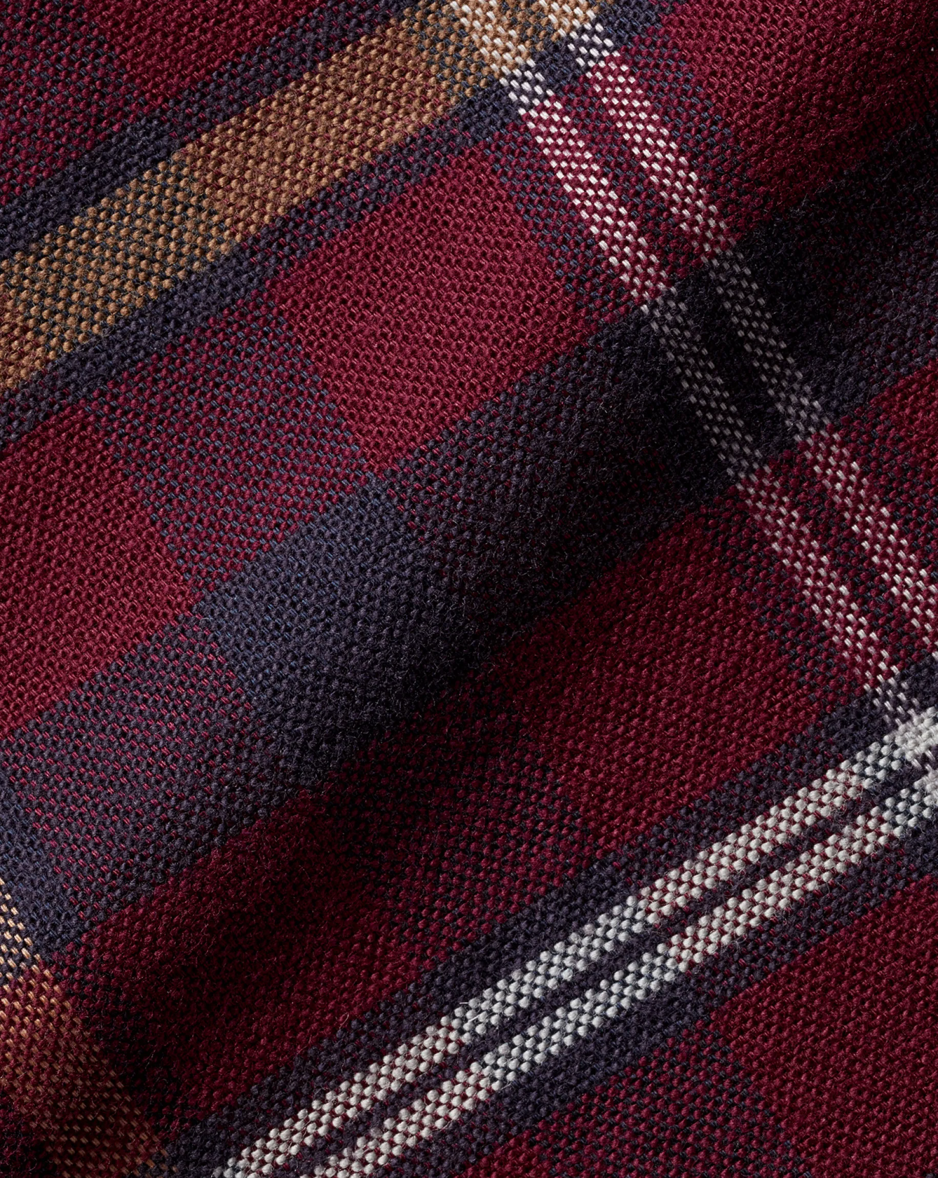 Casual Shirts|Check Shirts<Charles Tyrwhitt Button-Down Collar Brushed Washed Oxford Check Shirt - Dark Red