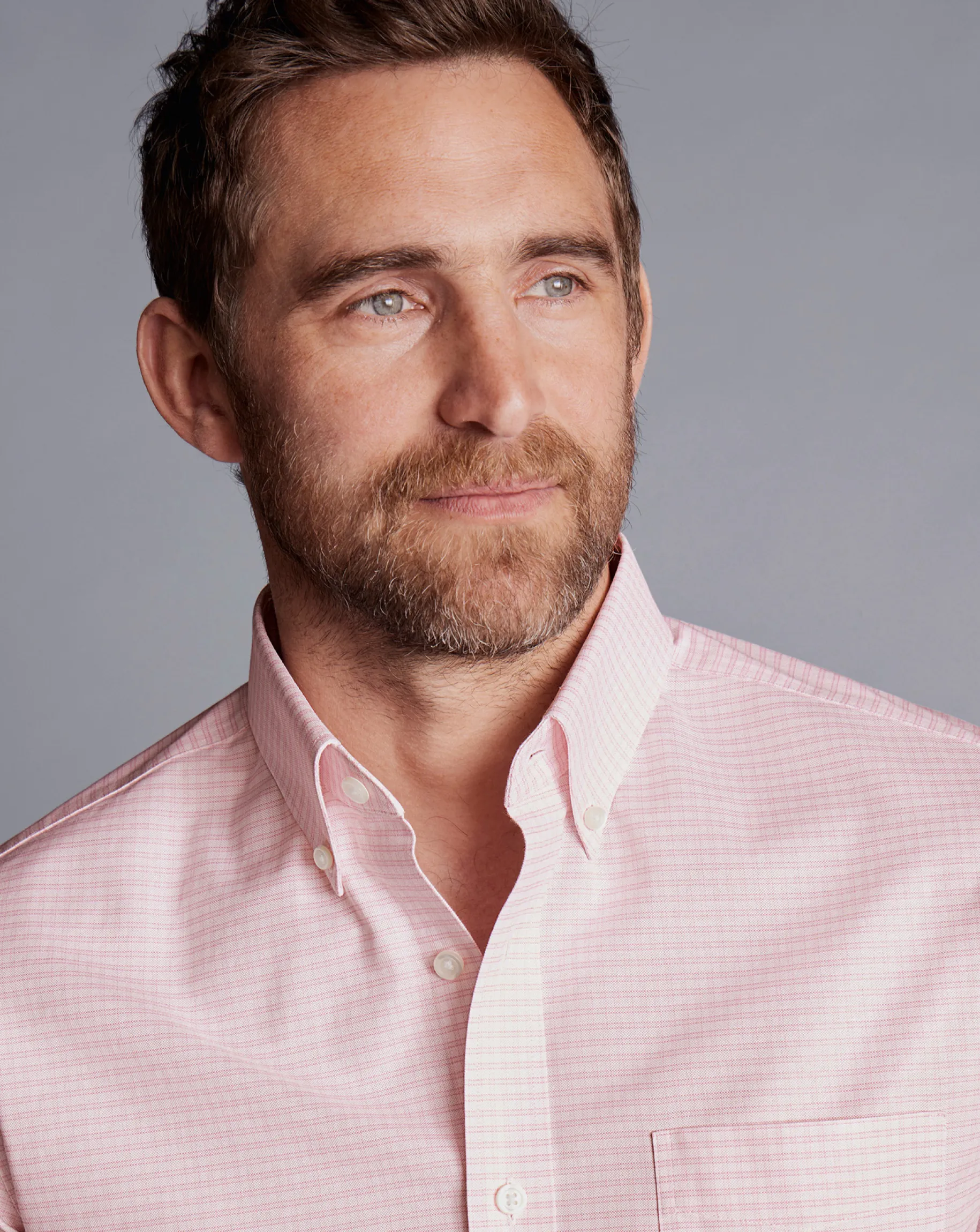 Shirt Sale|Dress Shirts<Charles Tyrwhitt Button-Down Collar Check Non-Iron Stretch Oxford Shirt - Pink