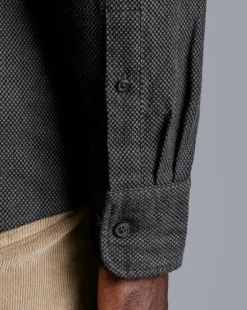 Flannel Shirts|Casual Shirts<Charles Tyrwhitt Button-Down Collar Dobby Flannel Shirt - Grey Charcoal