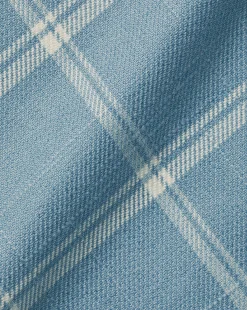 Casual Shirts|Check Shirts<Charles Tyrwhitt Button-Down Collar Non-Iron Twill Windowpane Check Shirt - Mid Blue