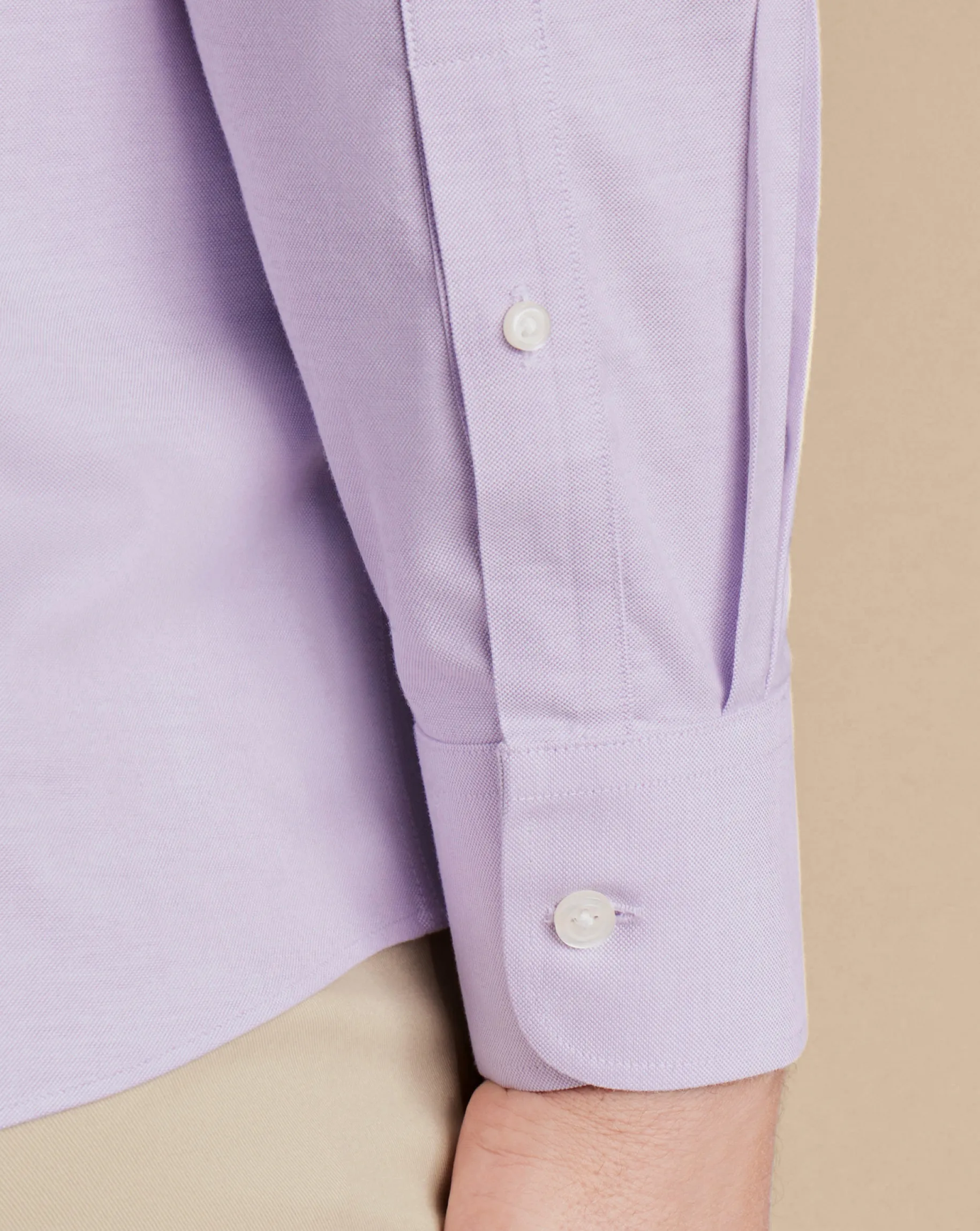 Business Casual Shirts|Casual Shirts<Charles Tyrwhitt Button-Down Collar Non-Iron Stretch Oxford Shirt - Lavender Purple