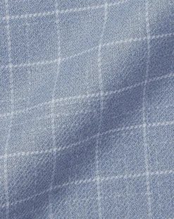 Shirt Sale|Casual Shirts<Charles Tyrwhitt Button-Down Collar Non-Iron Twill Windowpane Check Shirt - Steel Blue