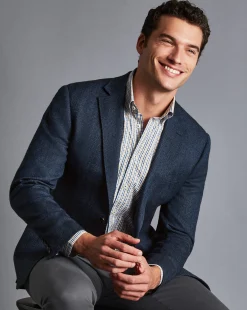 Shirt Sale|Dress Shirts<Charles Tyrwhitt Button-Down Collar Non-Iron Oxford Multi Check Shirt - Mustard Yellow