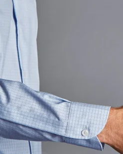 Shirt Sale|Dress Shirts<Charles Tyrwhitt Button-Down Collar Non-Iron Check Shirt - Sky Blue