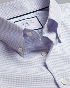 Shirt Sale|Dress Shirts<Charles Tyrwhitt Button-Down Collar Non-Iron Check Shirt - Bright Pink