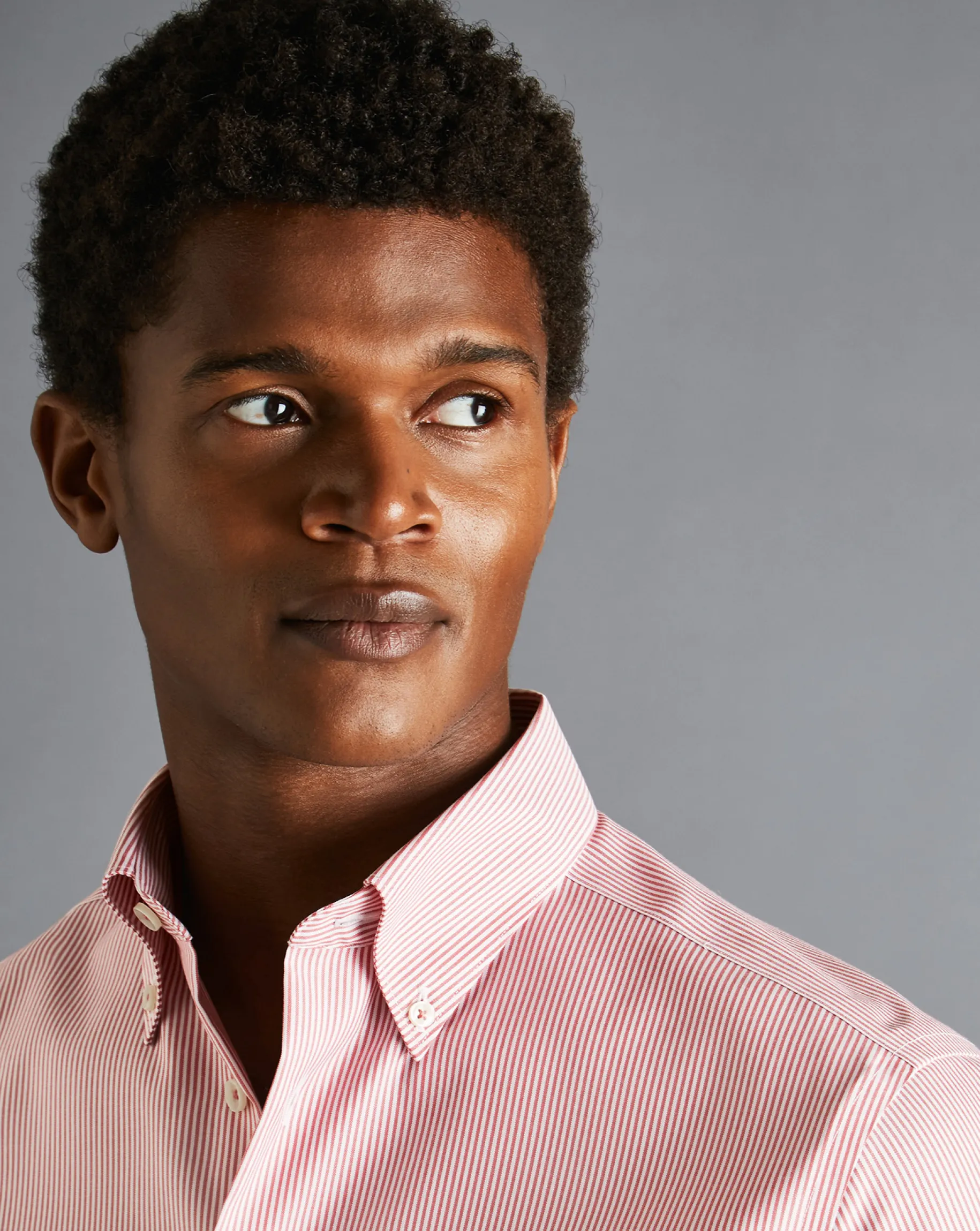 Shirt Sale|Dress Shirts<Charles Tyrwhitt Button-Down Collar Non-Iron Stripe Shirt - Coral Pink