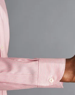 Shirt Sale|Dress Shirts<Charles Tyrwhitt Button-Down Collar Non-Iron Stripe Shirt - Coral Pink