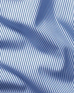 Stripe Shirts|Business Casual Shirts<Charles Tyrwhitt Button-Down Collar Non-Iron Stripe Shirt - Cobalt Blue