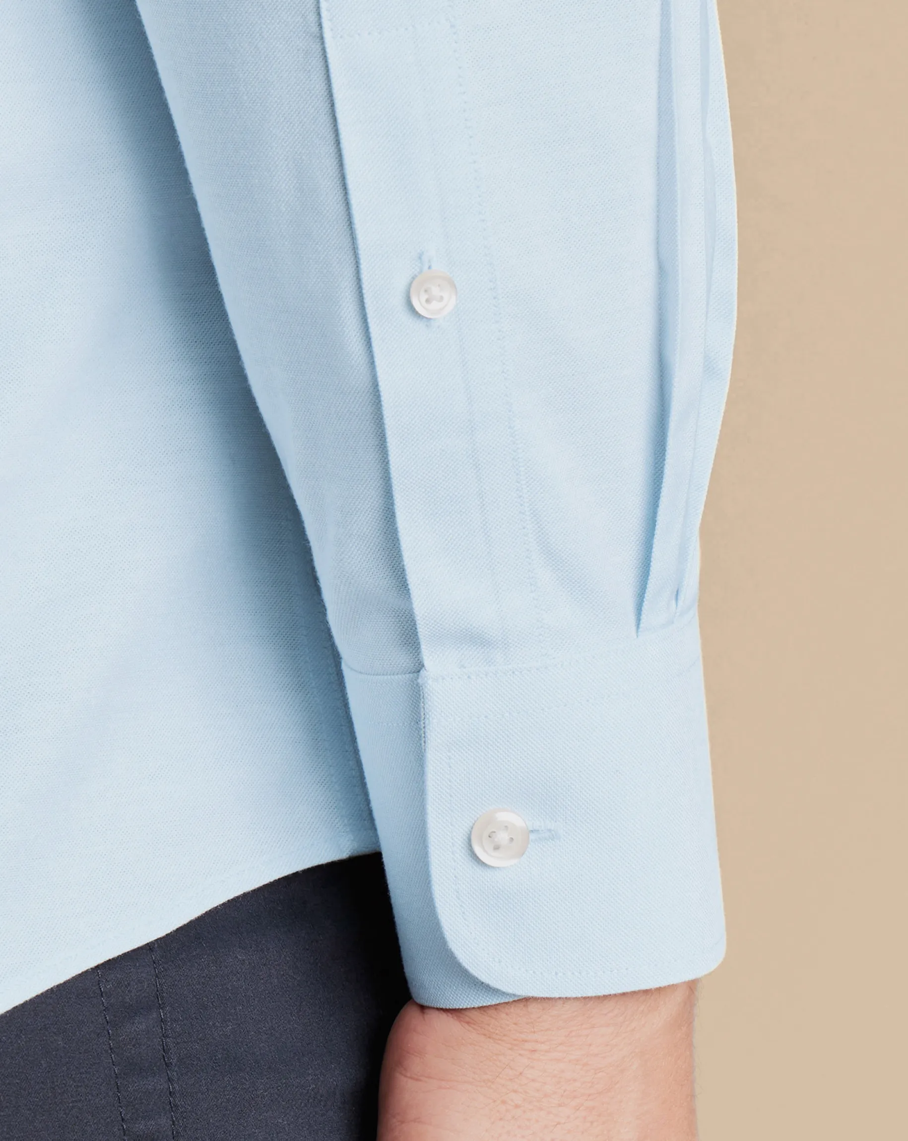 Business Casual Shirts|Casual Shirts<Charles Tyrwhitt Button-Down Collar Non-Iron Stretch Oxford Shirt - Blue Sky