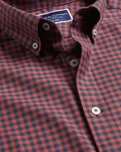 Casual Shirts|Check Shirts<Charles Tyrwhitt Button-Down Collar Non-Iron Twill Gingham Shirt - Salmon Pink