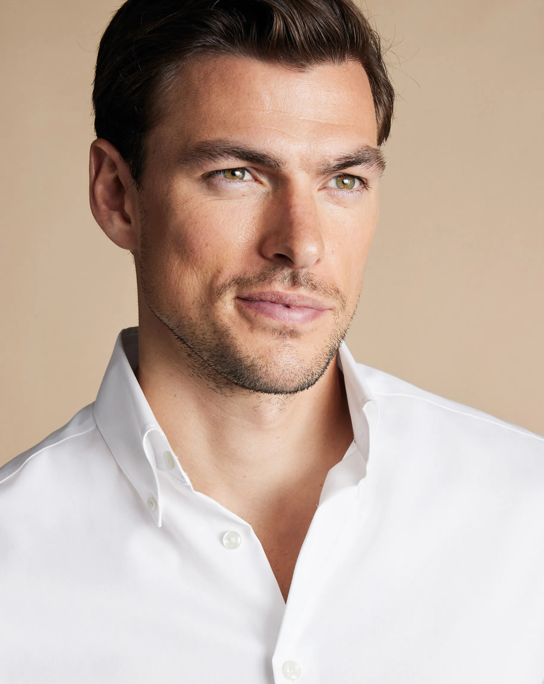 Business Casual Shirts|Dress Shirts<Charles Tyrwhitt Button-Down Collar Non-Iron Shirt - White