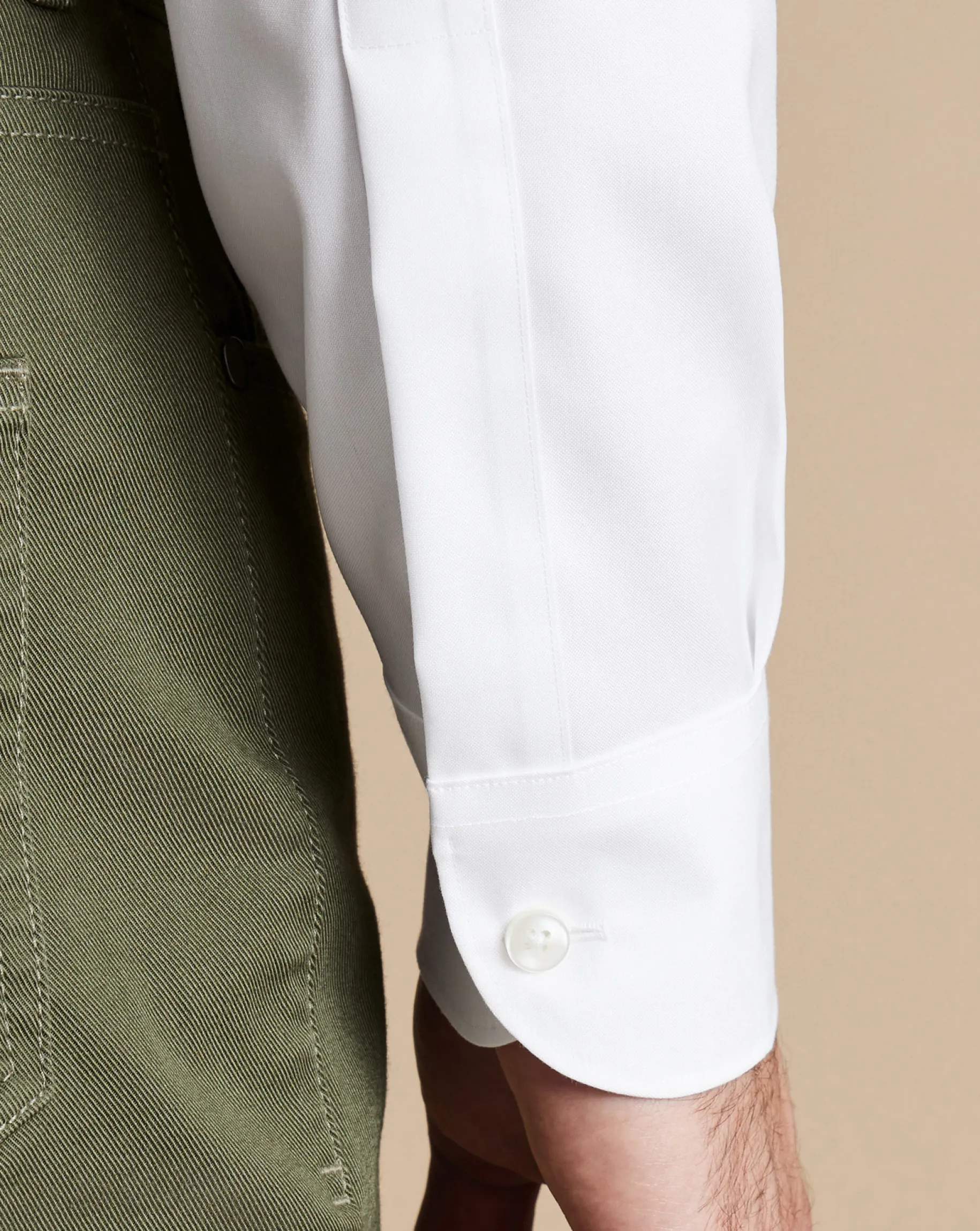 Business Casual Shirts|Dress Shirts<Charles Tyrwhitt Button-Down Collar Non-Iron Shirt - White
