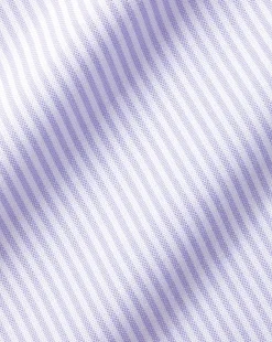 Business Casual Shirts|Dress Shirts<Charles Tyrwhitt Button-Down Collar Non-Iron Stripe Oxford Shirt - Purple Lilac