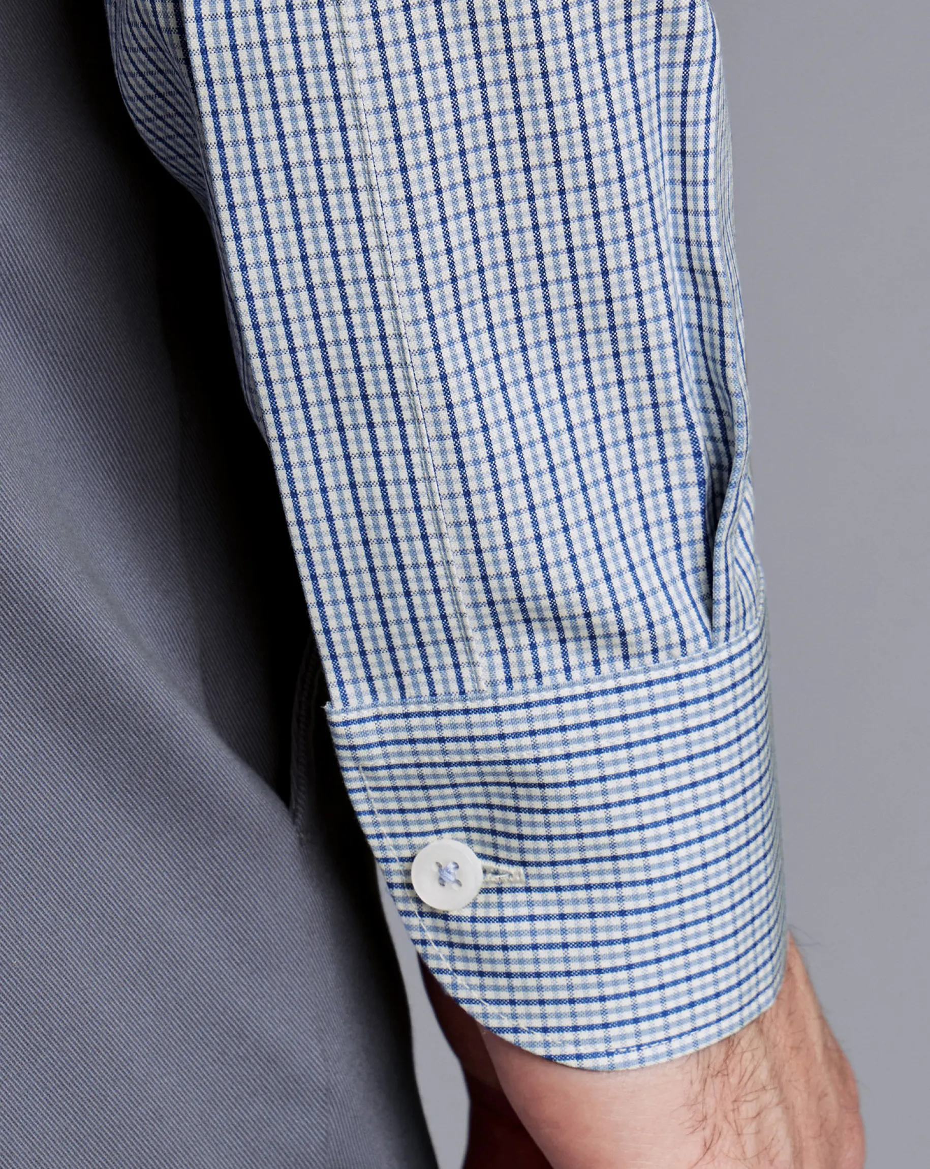 Shirt Sale|Dress Shirts<Charles Tyrwhitt Button-Down Collar Non-Iron Gingham Check Shirt - Blue Royal