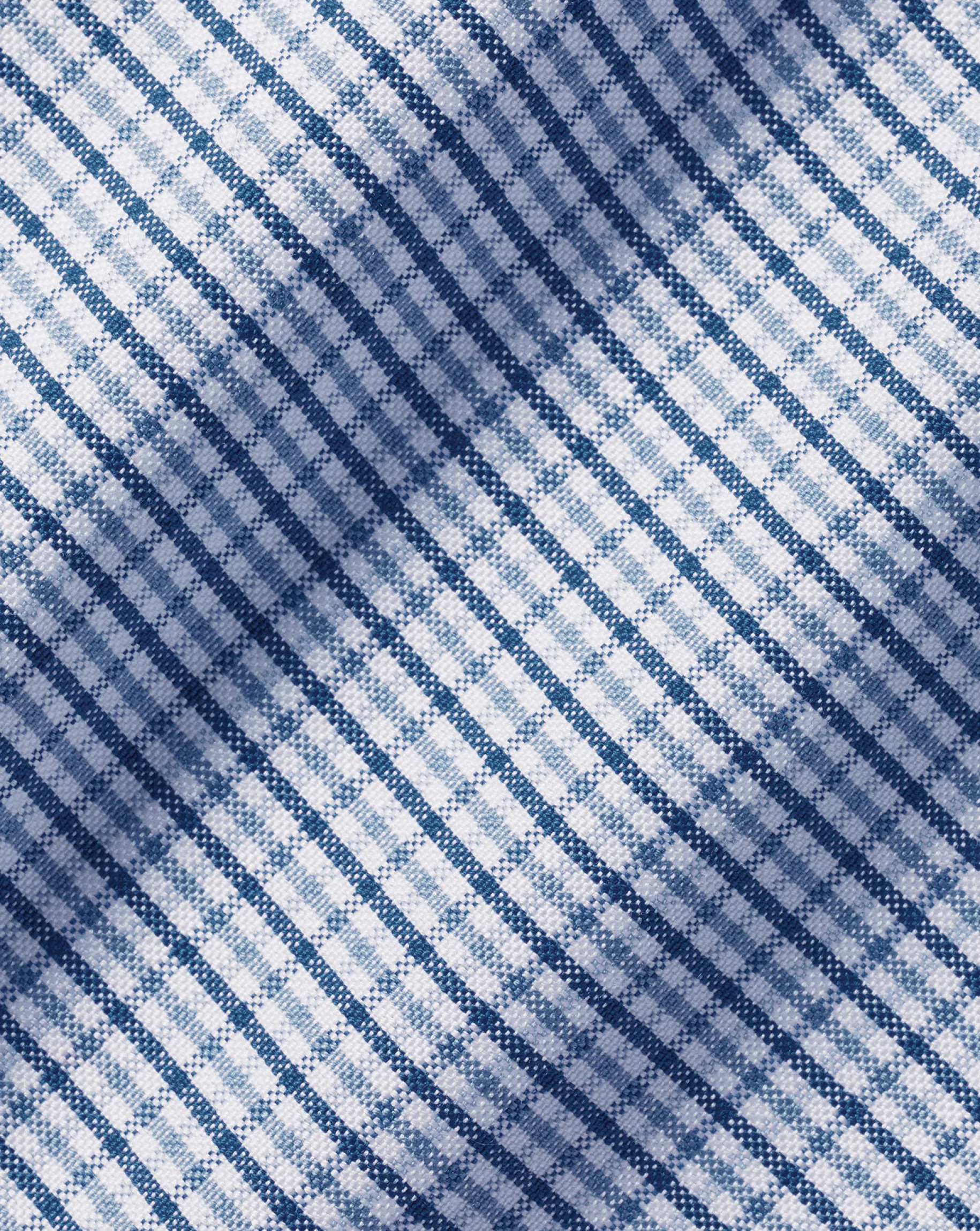 Shirt Sale|Dress Shirts<Charles Tyrwhitt Button-Down Collar Non-Iron Gingham Check Shirt - Blue Royal