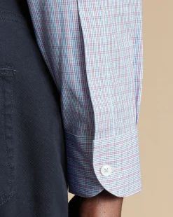 Oxford Shirts|Business Casual Shirts<Charles Tyrwhitt Button-Down Collar Non-Iron Oxford Check Shirt - Red