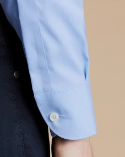 Business Casual Shirts|Dress Shirts<Charles Tyrwhitt Button-Down Collar Non-Iron Shirt - Blue Sky