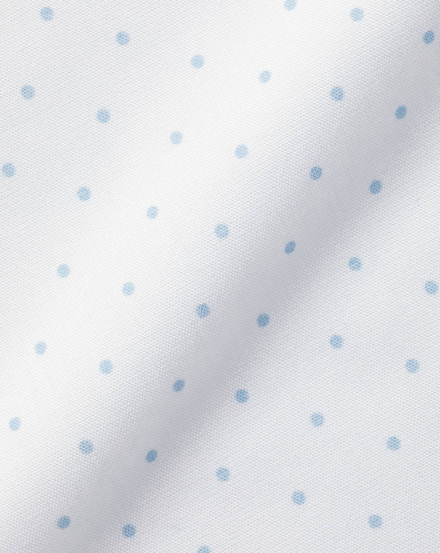 Short Sleeve Shirts|Casual Shirts<Charles Tyrwhitt Button-Down Collar Spot Print Short Sleeve Shirt - White & Blue Sky