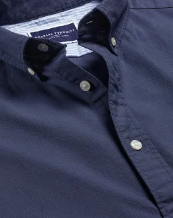 Casual Shirts|Blue Shirts<Charles Tyrwhitt Button-Down Collar Washed Oxford Plain Shirt - Heather Blue