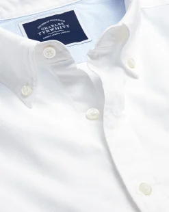 Shirt Sale|Casual Shirts<Charles Tyrwhitt Button-Down Collar Washed Oxford Shirt With Pocket - White