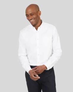 Shirt Sale|Casual Shirts<Charles Tyrwhitt Button-Down Collar Washed Oxford Shirt With Pocket - White