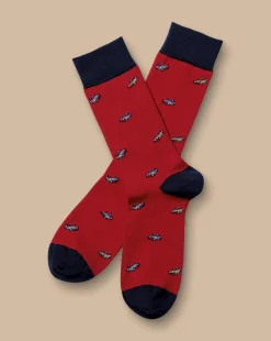 Socks<Charles Tyrwhitt Car Socks - Red