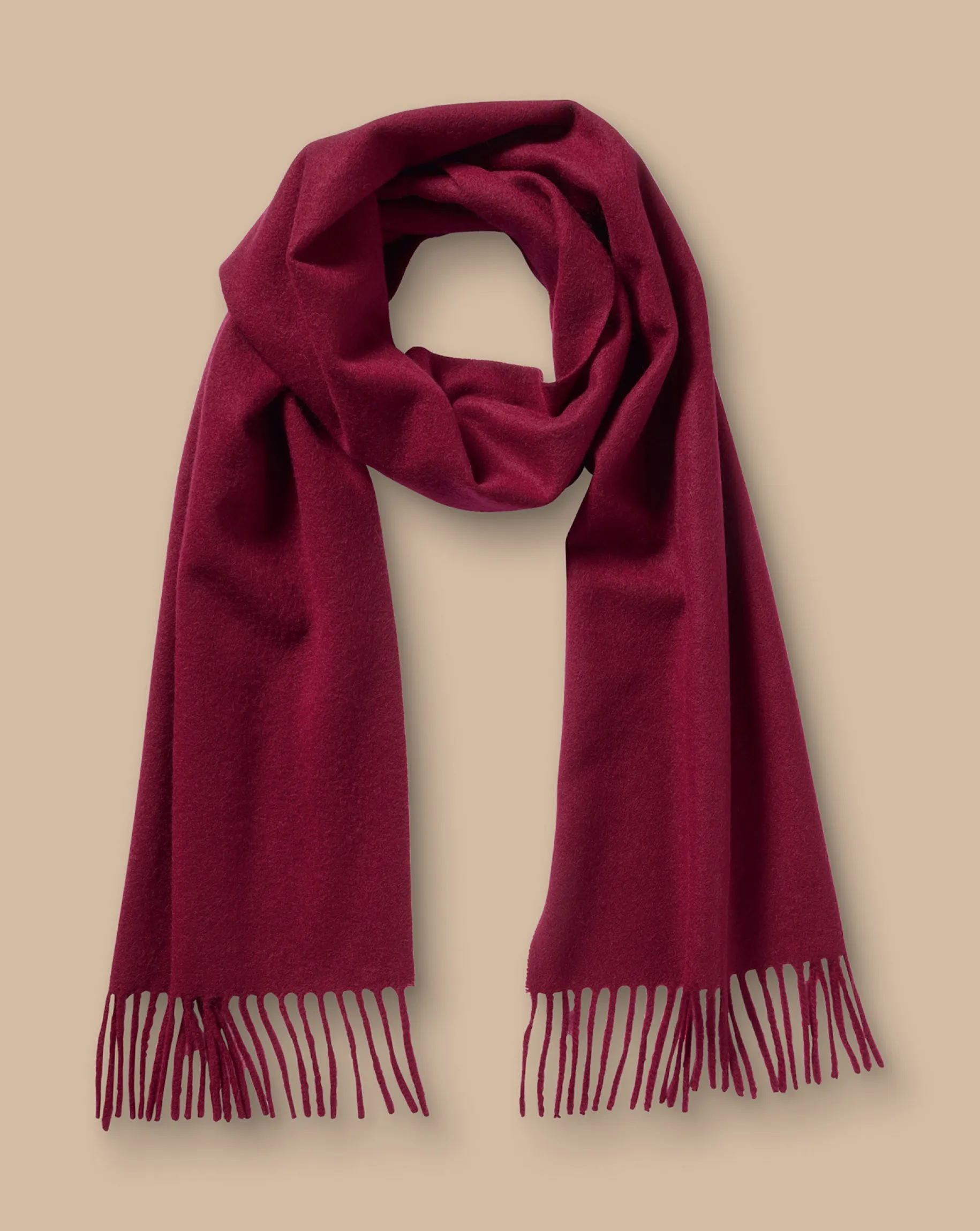 Gloves & Scarves<Charles Tyrwhitt Cashmere Scarf - Dark Red