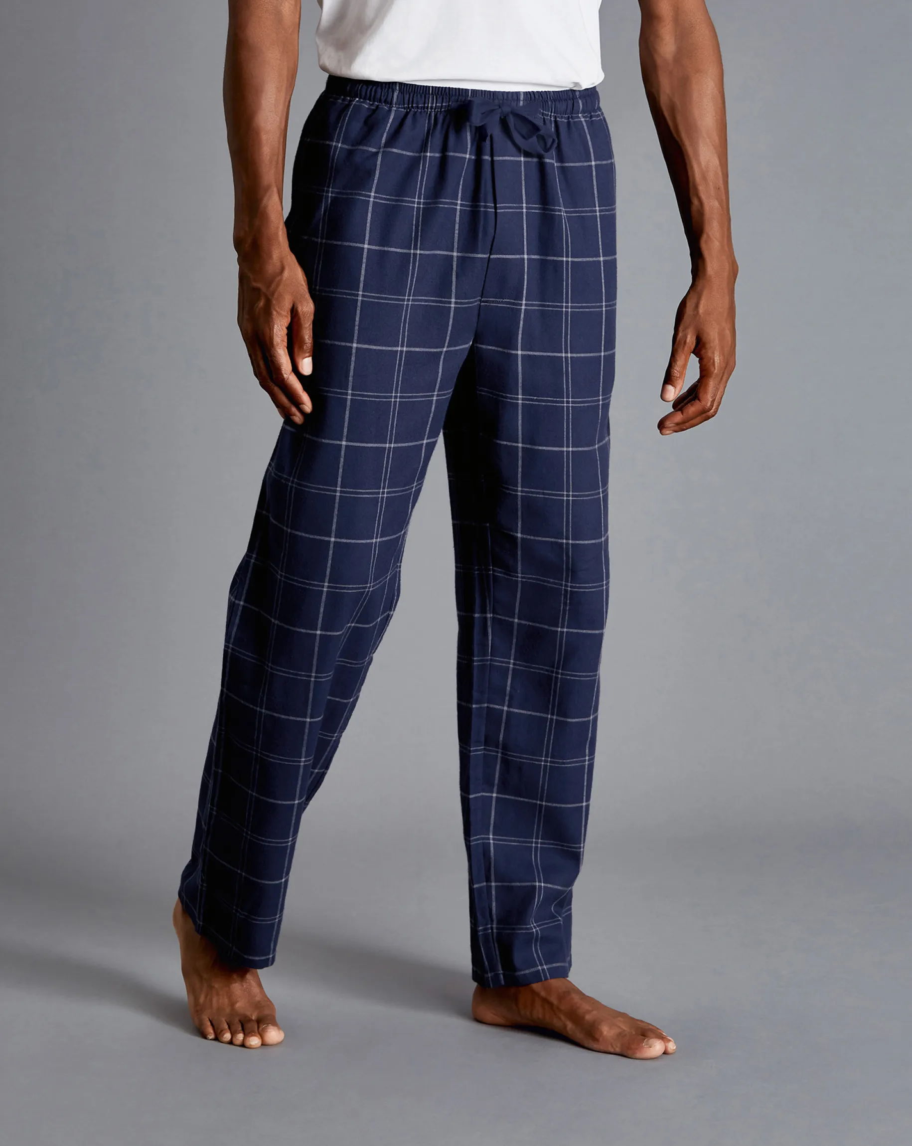 Accessories<Charles Tyrwhitt Check Pajama Bottoms - Navy & White Navy & White