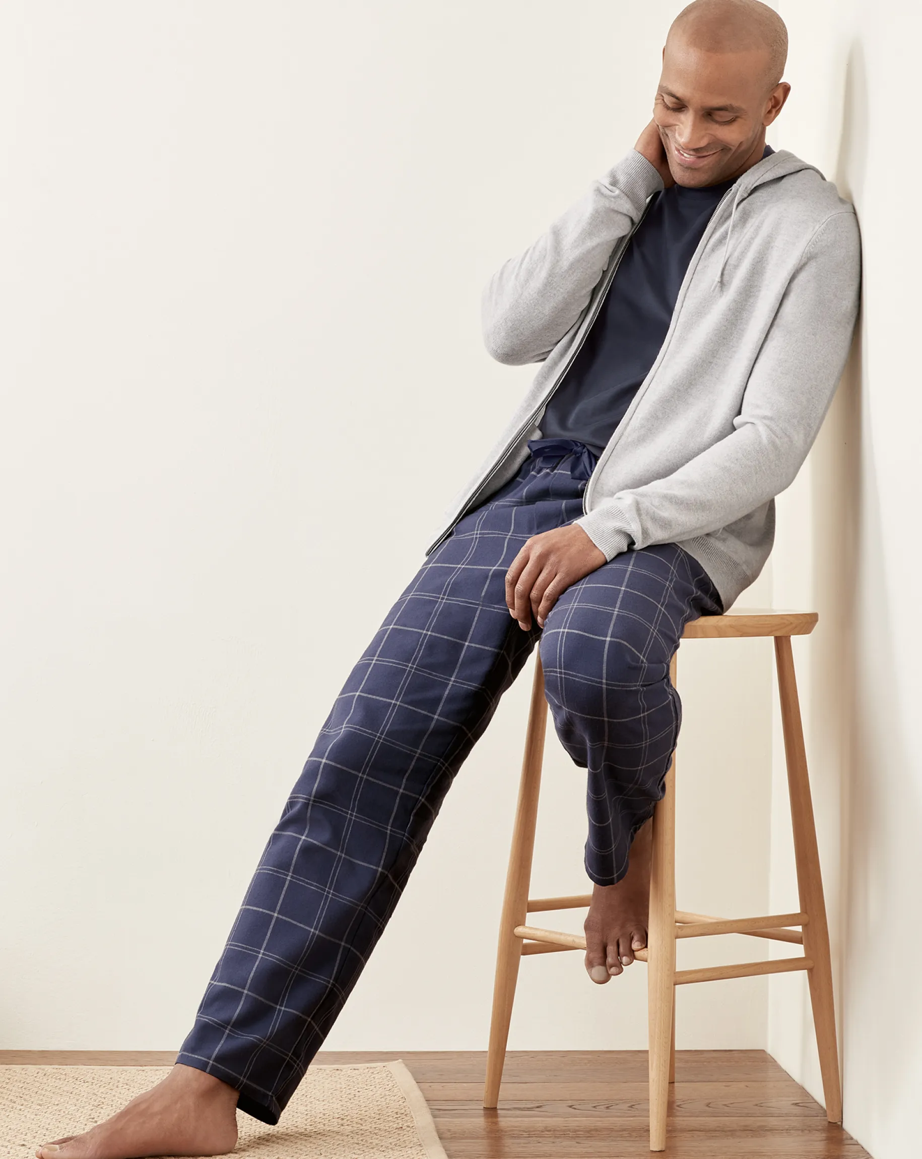 Accessories<Charles Tyrwhitt Check Pajama Bottoms - Navy & White Navy & White