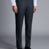 Suit Pants|Pants & Shorts<Charles Tyrwhitt Check Suit Pants - Denim Blue