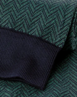 Socks<Charles Tyrwhitt Chevron Socks - Green & Navy Green and Navy