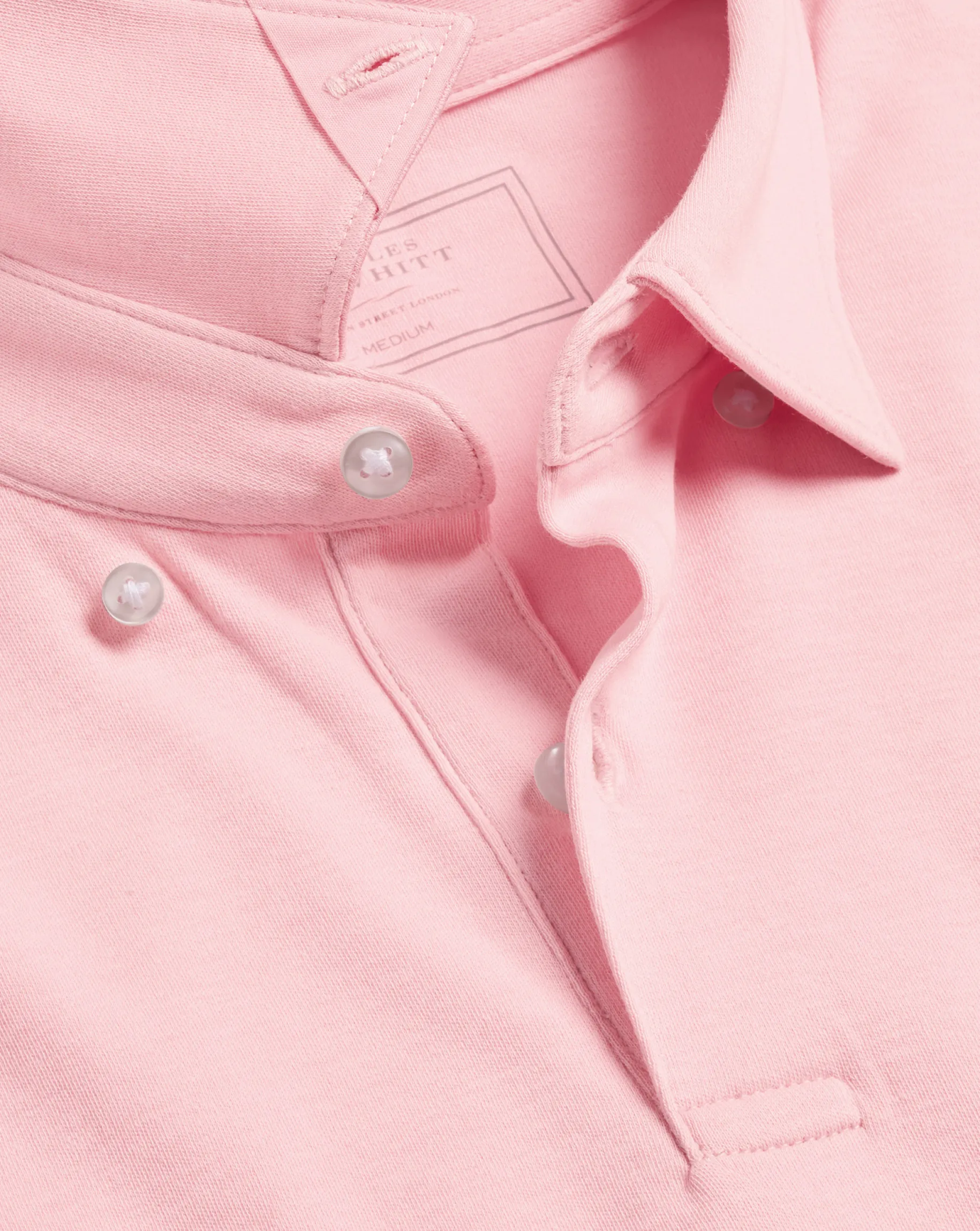 Shirt Sale|Polos<Charles Tyrwhitt Combed Cotton Polo - Light Pink