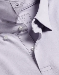 Shirt Sale|Polos<Charles Tyrwhitt Combed Cotton Polo - Purple Lilac